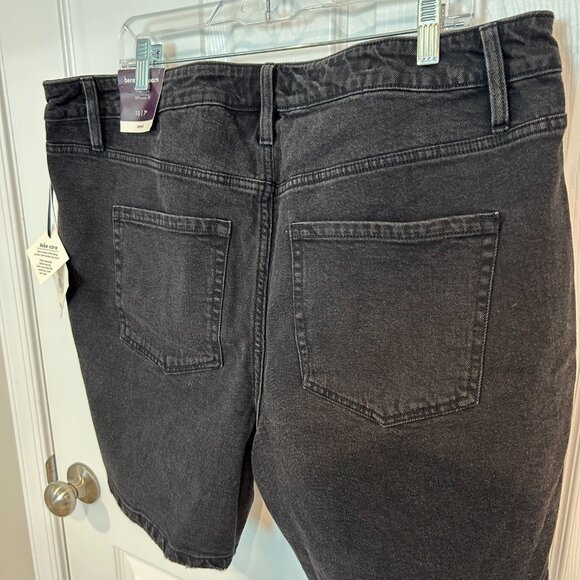 Ava & Viv NWT Denim High Rise Relaxed Bermuda Shorts, 18 - Picture 6 of 8